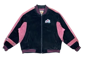 G-III Carl Banks Colorado Avalanche Suede Leather Letterman Jacket NHL Mens 2XL - Picture 1 of 15