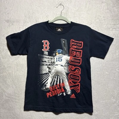 Camiseta Adidas Mediana Juvenil Medias Rojas Boston #15 Dustin Pedroia Foto 1 de 4