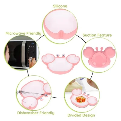 Baby-Saugplatte Krabbenförmige Krabben-Saugplatte Für Die Meisten Tische Für - Bild 1 von 4