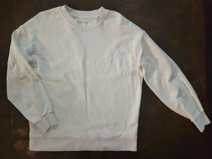 Lululemon Sweatshirt Mens X-Large White Logo Print Pullover Cozy Crew Neck XL - Picture 1 of 10