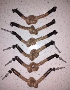 6 maniglie per cassetti in corda di iuta adatte a qualsiasi larghezza fori fino a 10" - Foto 1 di 4