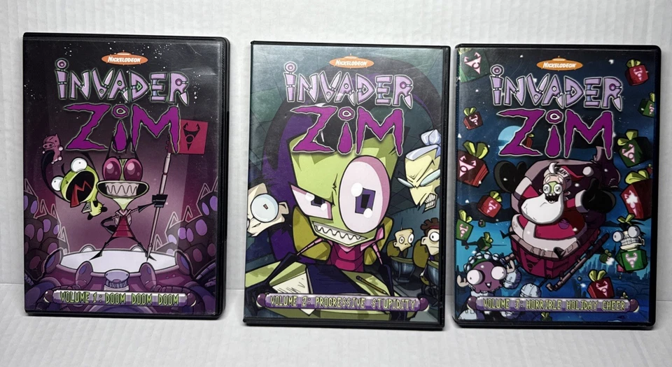 Invader Zim dvd Volume 1-3 Missing Disc 6! Tested Nickelodeon Collection - Image 1 of 4