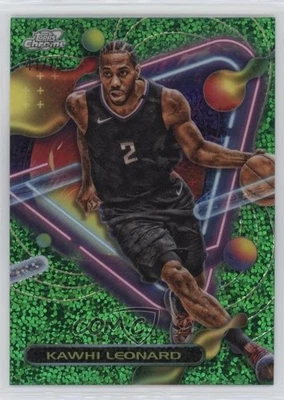 2023-24 Topps Cosmic Chrome Green Space Dust Refractor /75 Kawhi Leonard #154 - Image 1 of 2