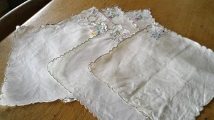 6 VINTAGE BESTICKTE IRISCHE LEINEN TEE SERVIETTEN - Bild 1 von 7