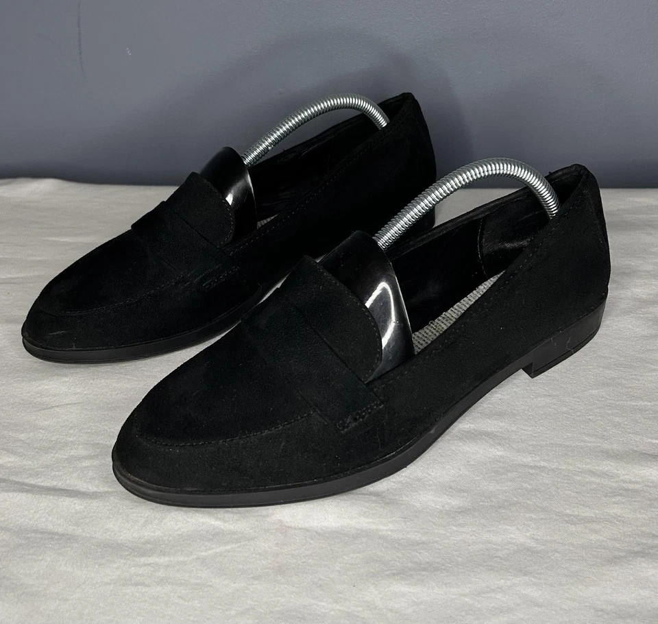 Zapatos MIA para mujer talla 8,5 negros imitación gamuza Osmond mocasines Penny Academia sin cordones Foto 1 de 4