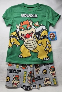 Super Mario Bowser Boys' Tee & Shorts 2-Piece Pajama Set Size M(8)/New - Picture 1 of 9