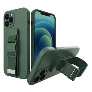 Coque Gel Strap à Chaîne Xiaomi Redmi Note 10/10S Vert Foncé Hurtel - Zdjęcie 1 z 12