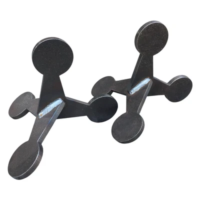 MAGNUM TARGET 2pc 2.5" 3/8" AR500 Steel Target Flipping Walking Jumping Jack (Welded)