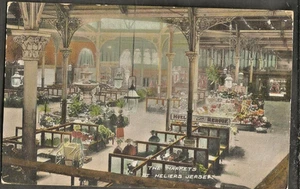 EFY 1906 Postcard, The Central Market, St. Heliers, Jersey - Picture 1 of 1