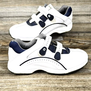 Scarpe da golf FootJoy Hydrolite Hook & Loop bianche senza punte da uomo taglia 11,5 - Foto 1 di 9