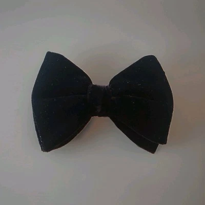 NUEVA PAJARITA TERCIOPELO NEGRO - Clip grande para hombre estilo años 70  Foto 1 de 4