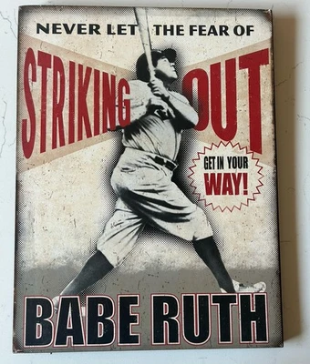 Babe Ruth Wall Art Hobby Lobby - “Never Let The Fear Of Striking” Wood - Light - Image 1 of 4