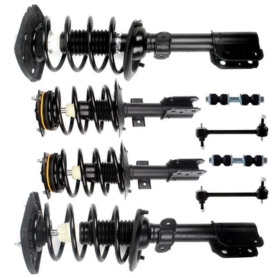 8 Piece Complete Strut Assemblies w/ Sway Bar End Links For Buick LaCrosse V6 - Imagem 1 de 4