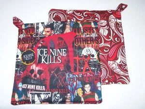 Almohadilla caliente de cocina con estampado de músico Ice Nine Kills NUEVA idea de regalo hecha a mano - Imagen 1 de 4