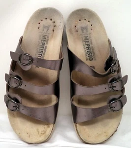 Sandalias de corcho para mujer MEPHISTO de cobre metálico rosa relajado al aire (5-1/2 - 6) - Imagen 1 de 6