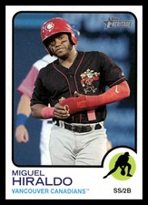 2022 Topps Heritage Minors 68 Miguel Hiraldo Blue Jays Card