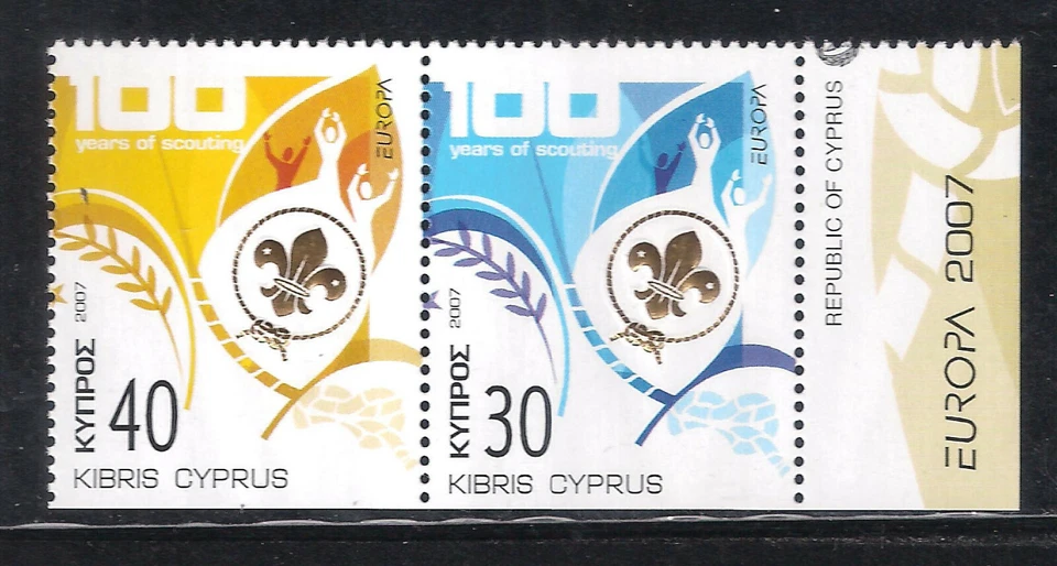 CYPRUS 2007 EUROPA 100th ANNI OF SCOUTING SCOUTS SET OF 2V. FROM BOOKLET MNH (B) - Image 1 of 1