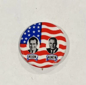 1968 Nixon & Agnew President Pin Campaign Button Political Pinback Election - Picture 1 of 2