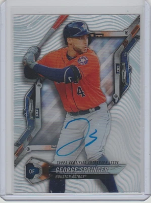 GEORGE SPRINGER***MINT ACETATE AUTOGRAPH***2018 TOPPS HIGH TEK AUTOS #HTGSP AUTO - Image 1 of 3