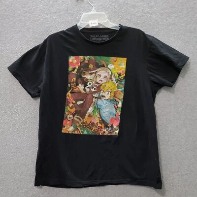 Camiseta Toilet-Bound Hanako-Kun Hombre Grande Negra Gráfica Manga Anime Cuello Redondo Foto 1 de 4