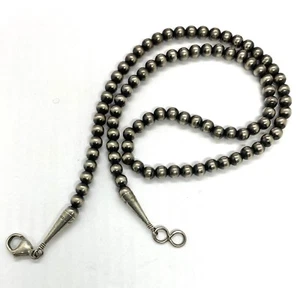 Vintage Navajo Sterling Silver Ball Beads Necklace 18” 15.02g - Picture 1 of 12