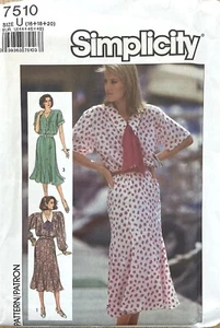 Simplicity 7510 Women’s Petite Dress Pattern Size 16-20 Uncut - Picture 1 of 2