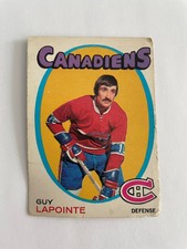 1971-72 OPC HOCKEY CARD GUY LAPOINTE #145 MONTREAL CANADIENS