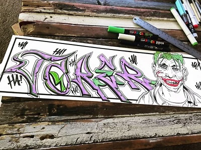 Оригинальные комиксы DC о Бэтмене в стиле граффити от руки 1:1 - Изображение 1 из 3