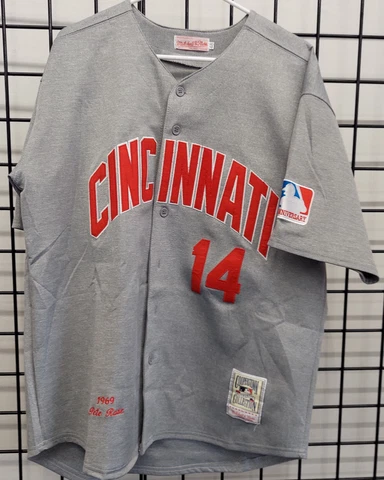 Vintage 1969 Pete Rose Cincinnati Reds #14 Jersey Sz 48 Mitchell & Ness Cover