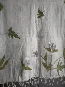 Eco Printed cotton Scarf, hand dyed with all natural leaf - Picture 1 of 1
