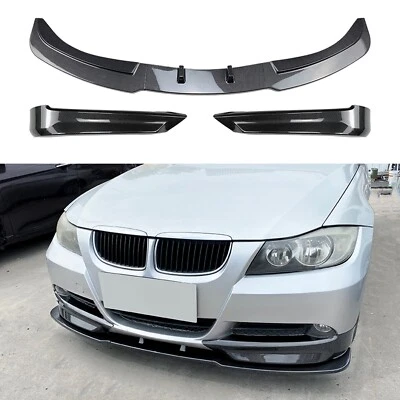 Front Bumper Spoiler Lip Side Cover For BMW 3 Series E90 E91 2005-08 CB Look hpy - image 1 of 4