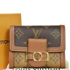 LOUIS VUITTON DAUPHINE COMPACT TRIFOLD WALLET MONOGRAM REVERSE LEATHER 50RC365