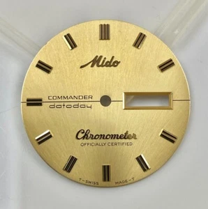 Original Vintage Mido Commander Datoday Yellow Gold Dial/Hands Ref. 8429 Cal. 80 - Picture 1 of 6