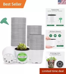 Durable 4 Inch Plant Nursery Pots with Labeling - Ideal for Seedlings & Cuttings - Picture 1 of 9
