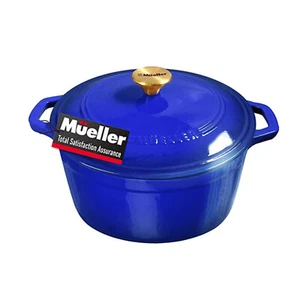 Mueller DuraCast 6-Quart Enameled Cast Iron Dutch Oven with Lid (Blue) - Picture 1 of 7