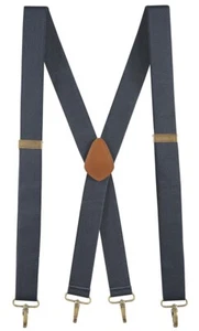 Buyless Fashion Men Adjustable Suspenders 48" 1 1/4" X Back with Metal Hooks - Picture 1 of 77