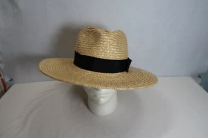 Brixton Wide Brim 100% Straw Sun Hat Women's Size XSmall 63/4 Beach Casual Dress - Picture 1 of 9