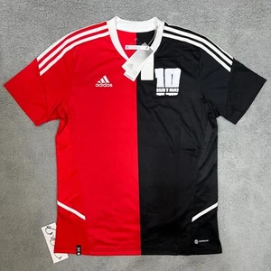 Lionel Messi Jersey Men 2XL XXL Red Black 10 Balon Te Adoro Split Adidas Shirt 1 - Picture 1 of 10