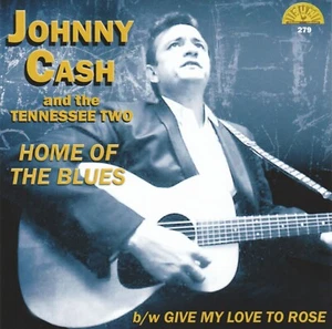 Johnny Cash "Home Of The Blues/ Give My Love To Rose" Sun 279 Record & Custom PS - Picture 1 of 4