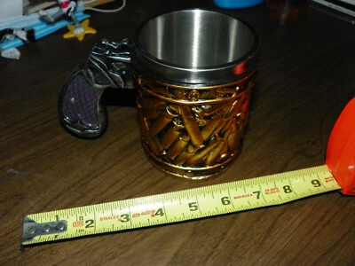 Pistol Gun Ammo Bullet Shells Beer Stein Tankard Coffee Cup Mug 12oz - Image 1 of 3