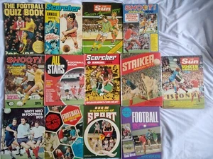 1970s Football Annuals job lot Soccer Memorabilia x13 - Picture 1 of 5