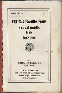 Florida's Favorite Foods Seafood Cookery Dept Agriculture Cookbook 1957 Spiral - Foto 1 di 7