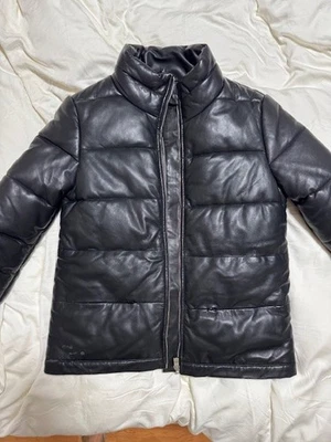 Bod & Christensen Judy Black  puffer leather jacket Size L NWT READ Description! - Image 1 of 4