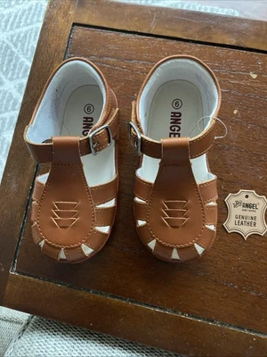 New Without Box Angel Unisex Shoes Cognac Size 6 Toddler Sandals - Image 1 of 4