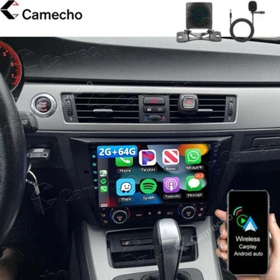 For BMW E90 M3 328i 335i Android 15 Car GPS Stereo Radio CarPlay Bluetooth + Cam — 第 1/4 张图片