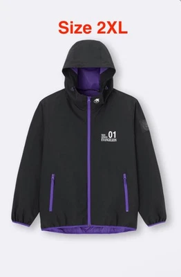 NEW Evangelion Unit-01 Windproof Jacket Black x Purple Size 2XL Anime - Image 1 of 4