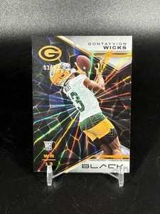 2023 Panini Black DONTAYVION WICKS Citrine Holo RC /25 Rookie - Bild 1 von 2