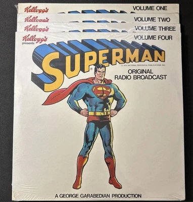 Vintage 1974 SUPERMAN Original Radio Broadcast Vol 1-4 Lp Kellogg's - Sealed - Image 1 of 4
