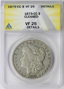 1879-CC $1 Morgan Dollar ANACS VF25 Details Cleaned - Picture 1 of 4