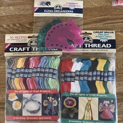 DMC Embroidery Floss 2 Pkgs 36 Skeins Each/ 2 Floss Organizer FREE SHIPPING - Image 1 of 3